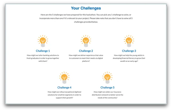 Challenges screenshot